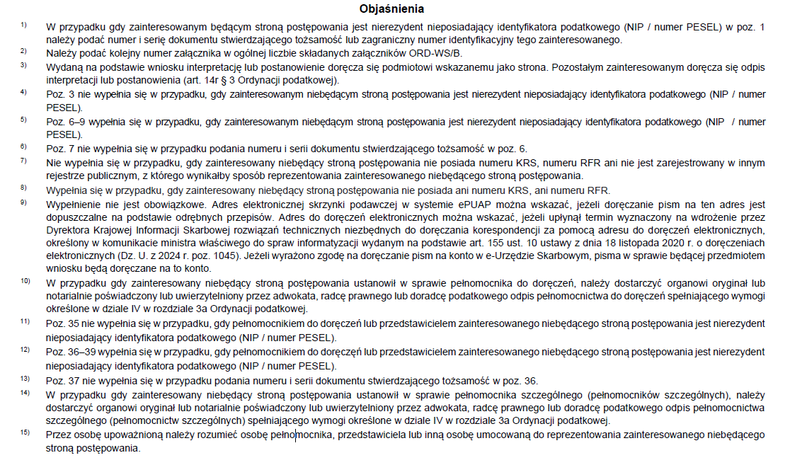 Objaśnienia