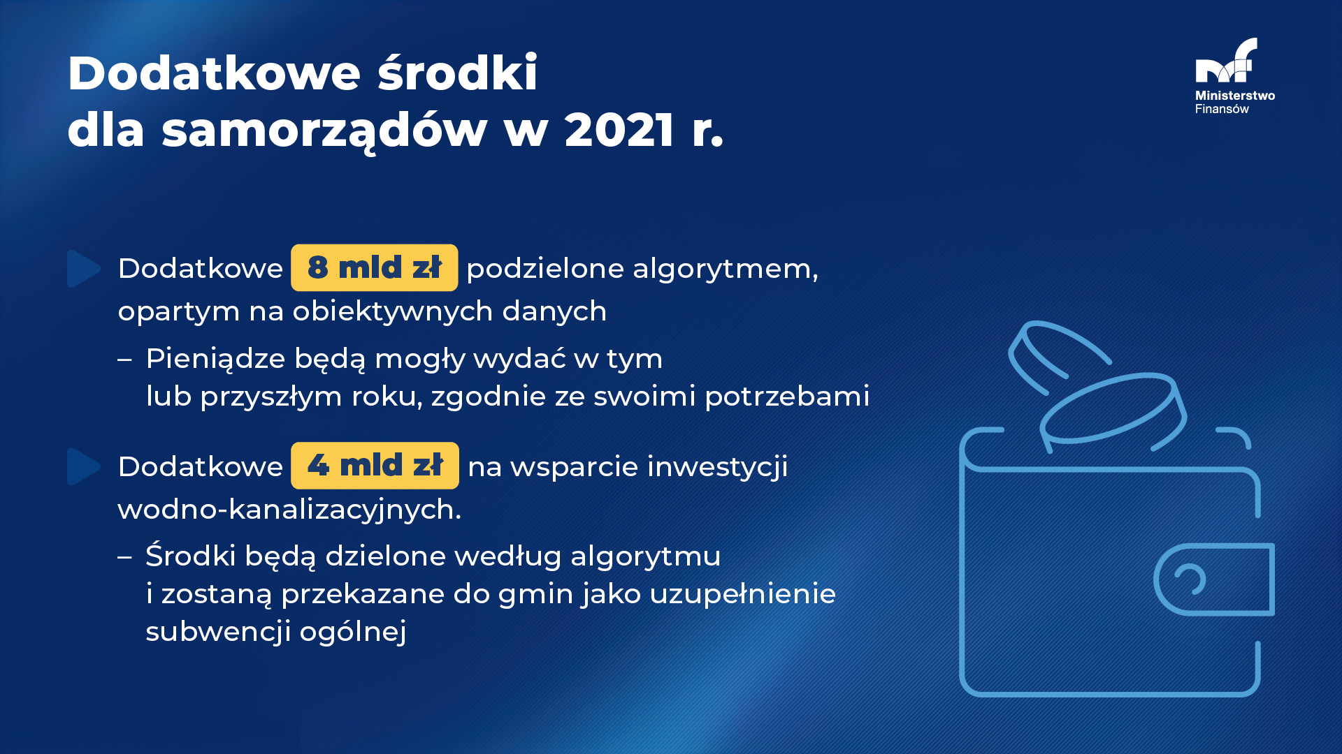 Dodatkowe środki dla samorządów w 2021 r.